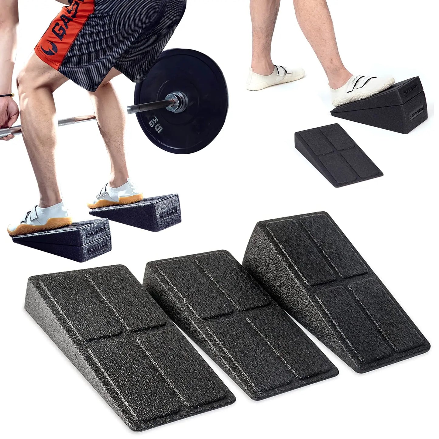 3pcs Non Slip Squat Wedge Block